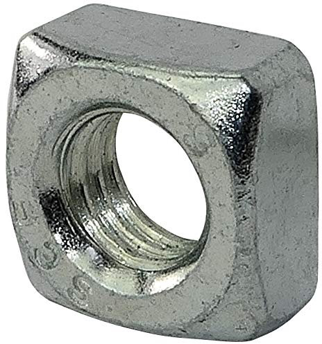 AERZETIX - Set di 20 - Dadi quadrati smussati M8 - Acciaio zincato - Filettatura metrica femmina - Per chiave da 13mm - Fai da te - Colore argento - C45451