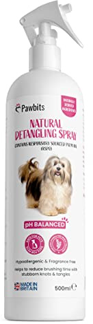 Dog Detangler Spray - Dog Hair/Fur Conditioner - Professional Grooming Formula for Dematting and Detangling - Leave in Conditioning Spray for Dogs, Hypoallergenic RSPO (Fragrance Free - 500ml)