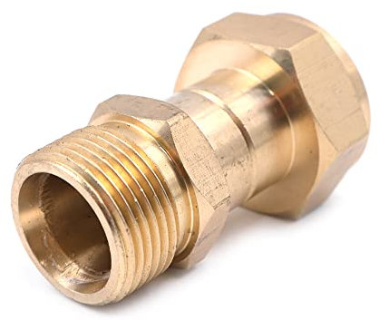 ZONADAH Hose Swivel Adaptor, Free Kinking Connector, Solid Brass Made, M22 Inlet Outlet Connection for Pressure Washer, Cleaning Sprayer Gun
