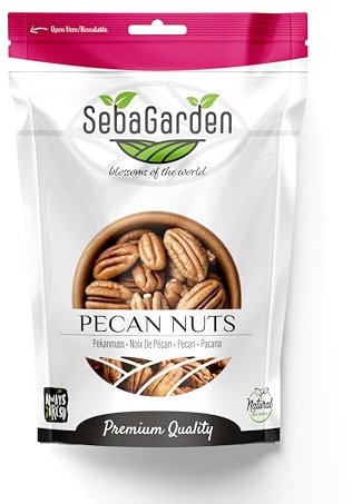 Seba Garden Pekannüsse, Pekannusskerne 1 kg, ungesalzen, natürlich glutenfrei, ohne Konservierungsstoffe, ohne Gentechnik, Keto, Paleo, vegan