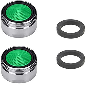 M18/M18.5/M20/M22/M24/M28 aireador boquilla mezcladora aireador, juego de 2 piezas burbujeador de grifo, filtro de ajuste de cartucho mezclador, perlador de nido de abeja cromado - rosca externa (M24)