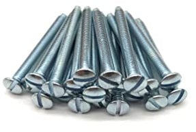 M3.5 Silver Electrical Socket Screws, 35mm, For Switches, Light Switch, Plug Sockets, 3.5mm x 35mm (20)