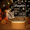 Daughter Gifts - Arcylic Night Light Daughter Birthday Gifts Engraved with Touching Words, Gifts for Daughter from Mum Night Lampc, Perfect for Graduation, Birthday, Christmas