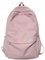 KTTGYRE Schulrucksack Wasserdichtes Nylon Frauen Rucksack Frauen Reisetasche Rucksäcke Schulbag Für Teenager Mädchen Solid Color Bookbag-Pink