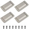 MOROBOR 4PCS Flush Ring Hidden Pull Handles, Zinc Alloy Cabinet Drawer Handle, Invisible Door Knob for Cupboard Drawer Wardrobe with Screws