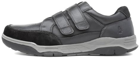 Hush Puppies Men's Fabian Double Strap Sneaker, Black, 8 UK