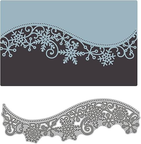 Gowxs Schneeflocke-Spitzen-Stanzschablonen für Kartengestaltung, Stanzformen, Schablonen für Basteln, Scrapbooking, Fotoalbum, dekorative Prägepapier-Stanzformen für Kartengestaltung, Vorlagen