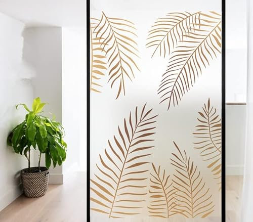 Pegatinas de Vidrio Electro con patrón de Paisaje de la Ciudad Ventana esmerilada Opaca baño Oficina película de Ventana Anti-luz-C,70x100cm