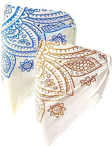 Mandala Life ART Damen Sarong, Pareo,Bikini Vertuschen, Strandtuch,Wickelrock, TapisserieWickeltuch Schal Halstuch - Hochwertiger Rayon - Weich und Leicht