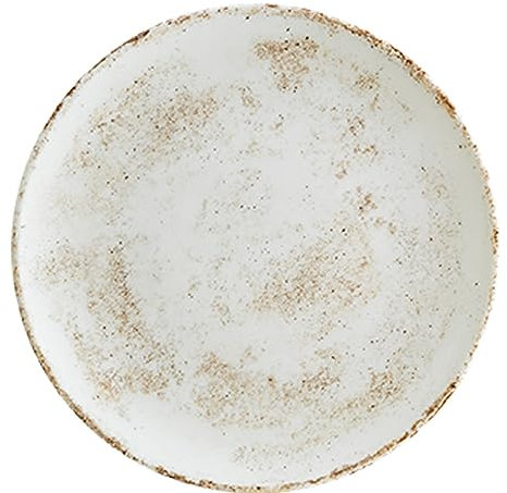 Bonna 6x Frühstücksteller Brotteller Kuchenteller Vorspeisenteller Beilagenteller Salatteller kleiner Teller flach 17cm Geschirr Creme Braun Nacrous Matt Gourmet