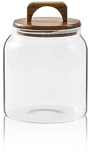 Sweejar Tarro de vidrio grande (1/2 galón con tapa de asa)