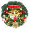 Jinlaili Corona de Navidad, 30 cm Artificial Navidad Corona, Bowknot Jingle, Guirnalda de Navidad en la Puert, Colgante Guirnalda de Acción de Gracias, Decoración de Navidad Fiesta Regalo (A)