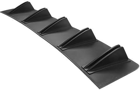 Shkalacar Auto Heckstoßstange Chassis Flügellippendiffusor, 5 Flossen Haifischflosse Spoiler, 815 * 165mm Universal Auto modifiziertes Zubehör für Auto LKW SUV(Schwarz)