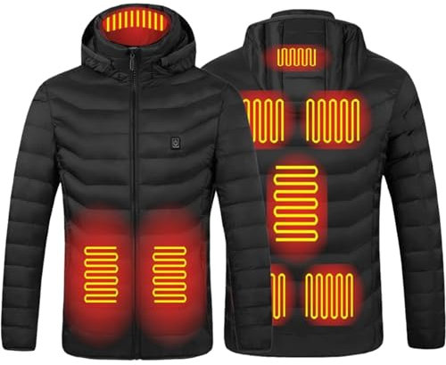 Yolimok 2024 Veste Chauffante Manteau Doudoune Chauffant Homme Femme éLectrique Usb VêTement De Chauffage Avec 8 Zones De Chauffé Gilet Chaud Lavable Pas Cher Chauffant Veste Pour Ski PêChe