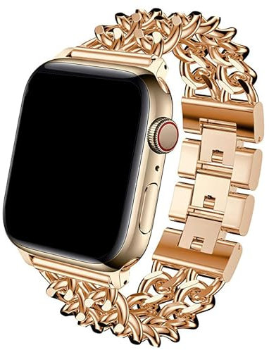 Bracciale da Polso Glitter Compatibile con Apple Watch SE 44mm, Cinturini in Metallo Regolabile Bracciale Ricambio Acciaio Strap Compatibile con iWatch 42mm 44mm 45mm 49mm Serie 9/8/7/6/SE/5/4/3/2/1