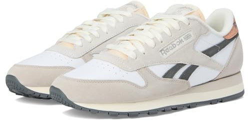 Reebok Unisex Classic Leather Sneaker, White/Moonstone/Grey 5, 43 EU