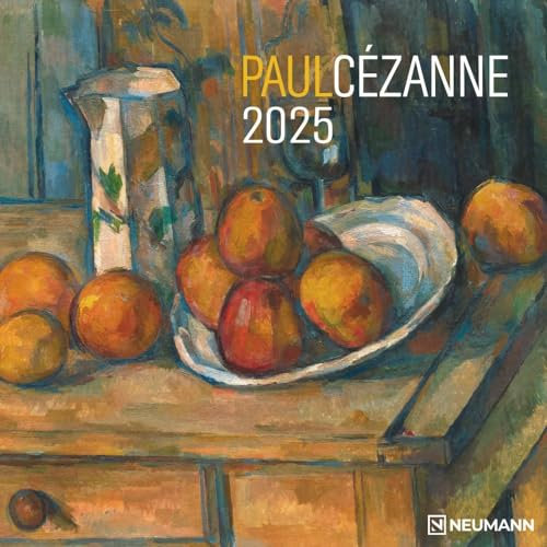 N NEUMANNVERLAGE - Paul Cézanne 2025 Broschürenkalender, 30x30cm, Wandkalender mit künstlerischen Abbildungen, Mondphasen, viel Platz für Notizen und internationale Feiertage/Kalendarium
