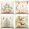 BINXWA Ramadan Kissenbezug,4 Stück Mond Laternen Baumwolle Leinen Kissenhülle Kissenbezug 45x45cm Ramadan Kareem dekokissen Happy Ramadan deko Sofa Kissen