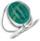 Jeweloporium Grün Real Russischer Amazonit 925 Silber Ringe für Damen Edelstein Handgefertigt Silber Ringe Größe 70(22.3) Weihnachten - Geschenk Cocktail Schmuck