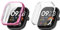Kobmand 2pcs Custodia compatibile con Xiaomi Redmi Watch 4 Custodia protettiva, TPU Full Cover Pellicola protettiva Custodia protettiva per Xiaomi Redmi Watch 4 (Clear+pink)