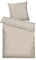 TOM TAILOR Satin-Bettwäsche, 80x80 cm + 135x200 cm, 100% Baumwolle/Satin, mit Doppelnaht am Kissen, Wendemotiv und farbigem Markenreißverschluss, TWO-TONE SOLID COLORS Beige (Sunny Sand)