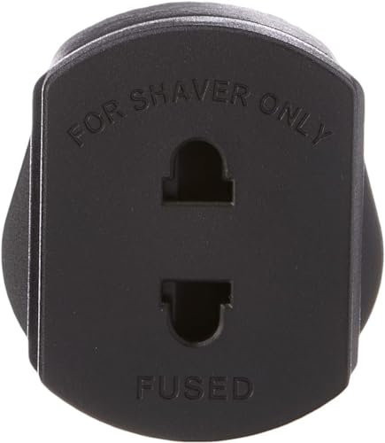 KINCOOPA 2 Pin to 3 Pin Shaver/Toothbrush Power Converter Adapter (Black)