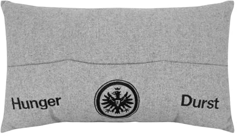 Eintracht Frankfurt Kissen Couch Kissen Dekokissen Zierkissen grau* in 45 x 26 cm