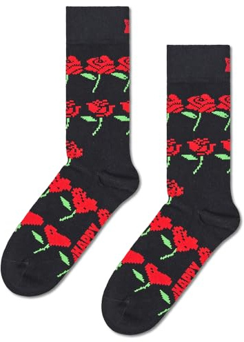 Happy Socks ROSE HEARTS SOCK (DE/NL/SE/PL, Numerisch, 36, 40, Regular, Regular, Mehrfarbig)