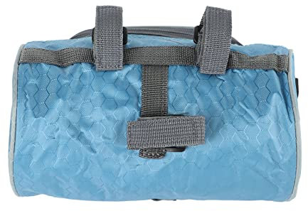 Qukaim Wasserdicht Fahrrad Lenkertasche Wasserdicht Fahrrad Lenkertasche mit Abnehmbarem Schultergurt für Handy Navigation, Blau