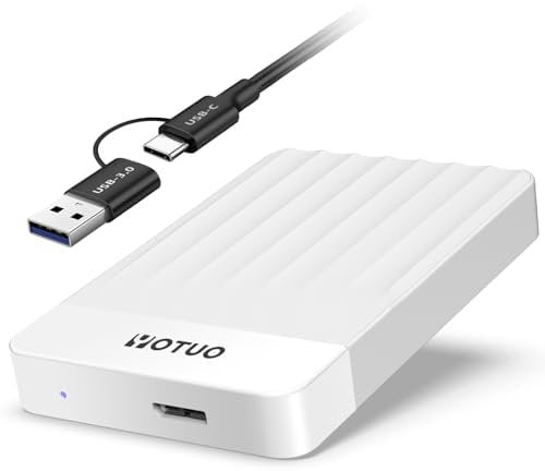 YOTUO Portable External Hard Drive Storage Expansion Mobile HDD USB 3.0 for PC, Mac, Desktop, Laptop, PS4, PS5, Xbox One X/S, Xbox 360, Xbox Series X/S, Office & Game (White, 1TB)