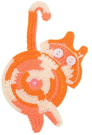 Hoement Untersetzer Katze Gestrickter Tischuntersetzer Tischtassenunterlagen Kaffeetassenunterlagen Untersetzer Für Couchtisch Verbrühungsschutz-tassenunterlage