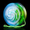 MAGICYOYO Reaktionsschnell JoJo für Kinder, 2A Looping Yoyo D1 GHZ, Kristall blau Gelb Farbverlauf Yoyo, Anfänger JoJo mit 6 JoJo-Schnüren