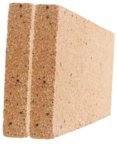 ROMISBABA Ladrillos Refractarios de Arcilla para Hornos al Aire Parrillas Cocinas Juego de 2 Piezas para Cocción de Arcilla Metálica
