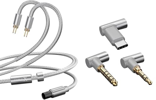 LEAUDIO Tanchjim Cable X Silver-Copper Alloy Upgrade Cable 1.25M 3.5mm, 4.4mm, DSP-S (TYPE-C) Compatible with Headphones, Smartphones, Music Players, Laptops, Tablets, Gaming Consoles