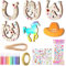 36 Stück Hufeisen Holz Zum Bemalen Set Kindergeburtstag Mitgebsel Geschenke für Mädchen ab 5 6 7 8 9 10 11 12 Jahre Gastgeschenke Pferde Holz Basteln Kinder Geburtstagsdeko DIY Holzpferde Bastelset