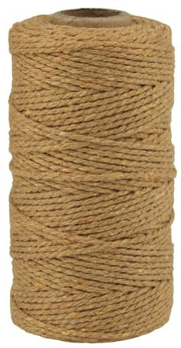 Uposao Corde Macramé 2mm Fil de Coton 100m Coton Fil Macramé Ficelle Cordelette Naturel Coton Cordon pour Emballage de Décoration Cadeau, Bricolage d'art Créatif, Mariage