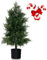 COSTWAY 80cm Kleiner Weihnachtsbaum, Mini Kunstpflanze Zeder, künstliche Pflanze Kiefernbaum, Kunstbaum mit Topf, Christbaum mit realistischen Blättern, Dekopflanze für Weihnachten, Grün