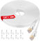 YIIFELL Cable Ethernet Cat 7 10 Metros, Cable de Red Alta Velocidad con Conector RJ45 Chapado Cable RJ45 LAN Cabo Ethernet para Router, Switch, Módem, Portátil, PS5/PS4, Smart TV, Xbox