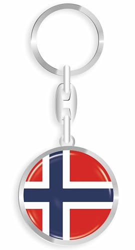daged Norwegen Schlüsselanhänger Metall Schlüsselring 3D Effekt + Aufkleber - RD
