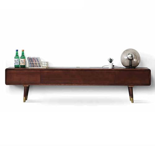 HARELA Tv-Schrank, TV Lowboard, Stehend Oder Hängend, Holzmaserung Fernsehschrank, Moderner Fernsehtisch Mit Stauraum, Sideboard Für Wohnzimmer Und Esszimmer(Dark Brown 1,160cm/63in)