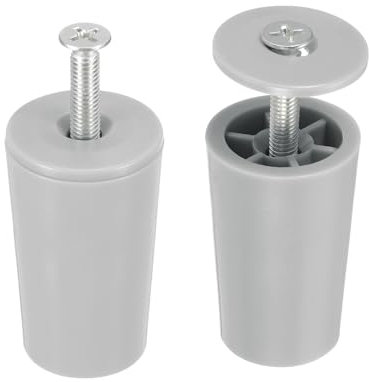 QUARKZMAN 2 Pcs Butée Volet Roulant 40mm Butée de Volet Roulant Bouchon d'Arrêt en Plastique avec Rondelles et Vis pour Volets Roulants Lames de Volets Roulants, Gris