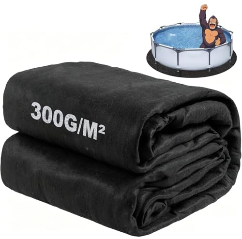 Belmeri Poolunterlage Rund 550 cm – Vorgeschnittene Bodenplane für Aufstellpools & Whirlpools, Nahtlos, Robust, Einfach zu Verlegen, Ideal für Outdoor, verlängert die Lebensdauer der Auskleidung