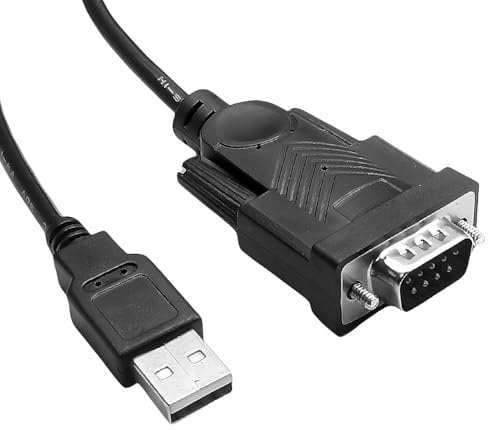 gaubss HDMI VGA Adapter, USB to Serial RS-232 Adapter Cable, DB9 Connector - High Data Transfer Speed 1 Mbps, Compatible with Windows 11/10/8.1/7, Mac OS X 10.6+, Linux