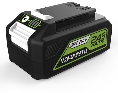 Battery Replacement for Greenworks 24 V Battery with LED Indicator, Compatible with Greenworks 24 V Chargers and Cordless Power Tools, (Genuine Greenworks Battery / 75+ Compatible Tools, 6000 mAh,