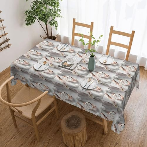 jingong White Marble Rose Gold pattern Square tablecloth, fit for coffee tables, kitchens, restaurants, and desktop decoration