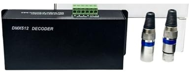 XEUVYMWT DMX512 Decoder LED Dimmer Treiber RGBW Controller DMX-512 3 4 Kanal Decoder Controller Dimmer for RGB RGBW LED Licht Streifen 3-4 CH*8A(3CH RGB)