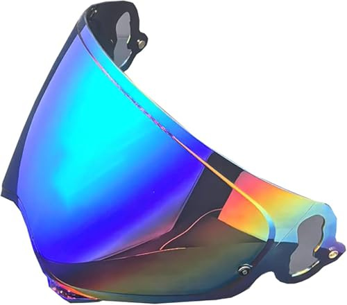 XJQHK Moto Helm Visier für ARAI Tour Cross 5, UV Schutz Beschlagfrei Wechselbares Ersatzvisier, Sicher Verriegelbares Schnellwechselvisier,normal-D Tea Colorful Green