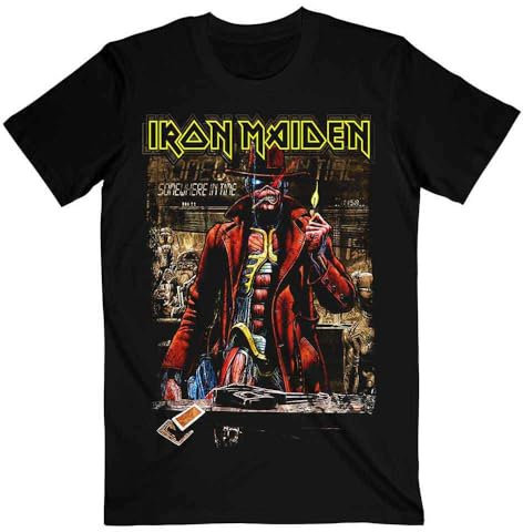 Rock Off Iron Maiden 'Stranger Sepia' T-Shirt (Extra Large) Black
