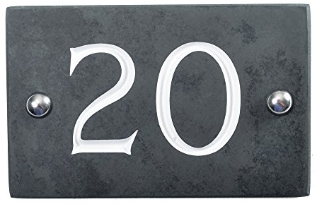 Slate Engraved House Number 20