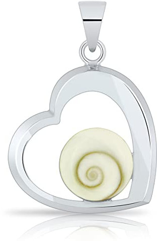 PLANETYS - 925 Sterling Silber Anhänger Herz Auge des Heilige Lucie - Santa Lucia - Oeil de Sainte Lucie - Shiva Eye